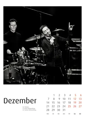 Enjoy Jazz Kalender 2026 - Fotos: Frank Schindelbeck Jazzofotgrafie